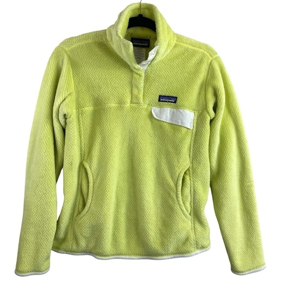 Patagonia Jackets & Blazers - Patagonia Women’s Highlighter Yellow ReTool Snap-T Synchilla Fleece‎ Pullover S
